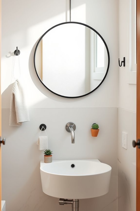 stylish functional mirror storage