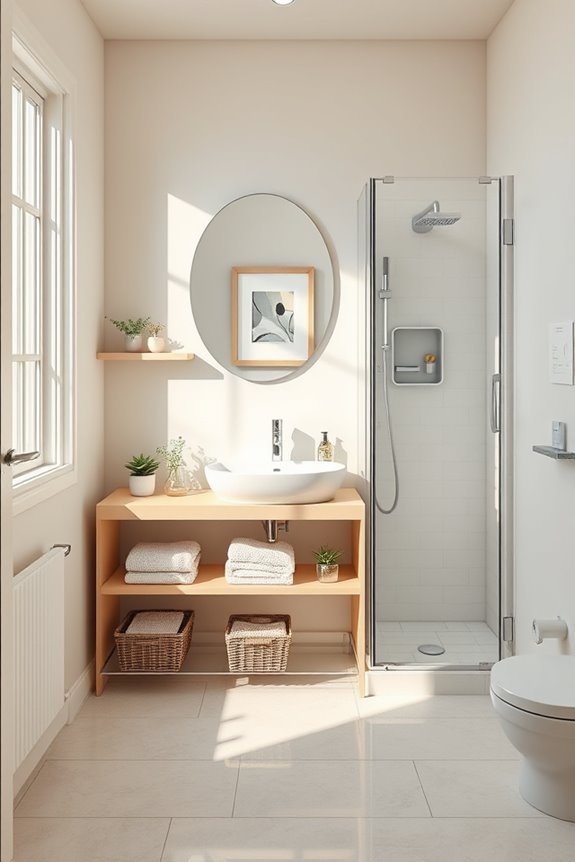 stylish functional open shelving