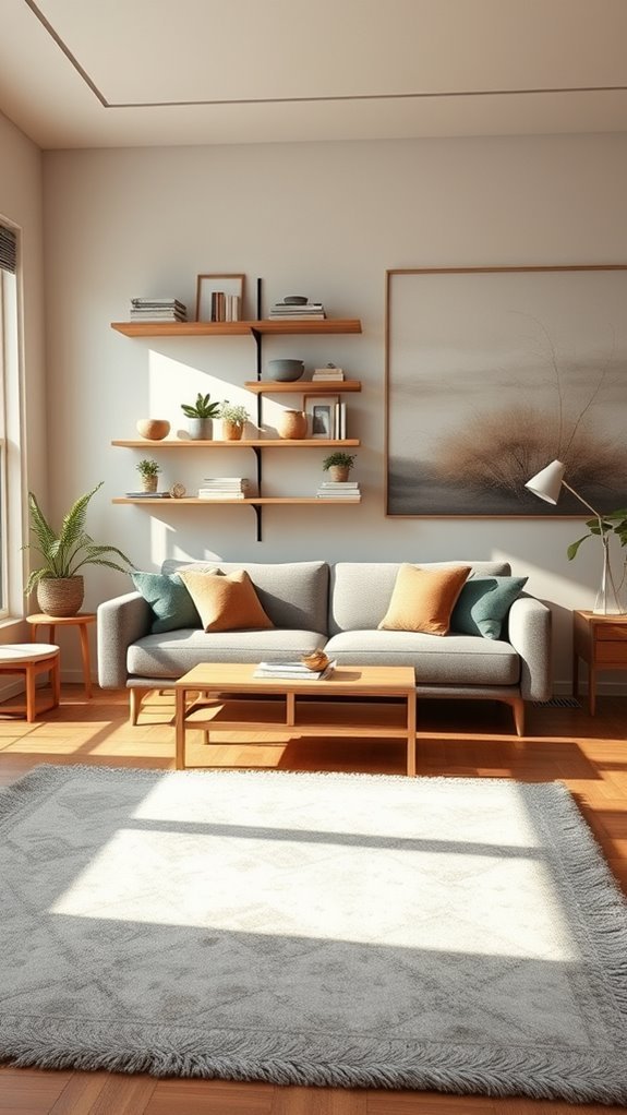 stylish functional wall shelving