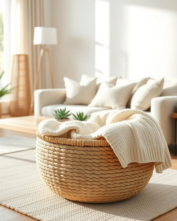 stylish functional woven baskets