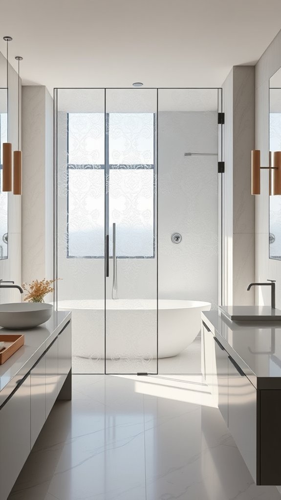 stylish glass door privacy