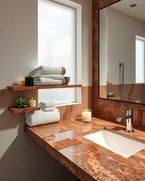 stylish granite shelving solutions