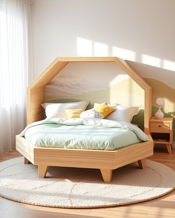 stylish hexagonal bed layouts