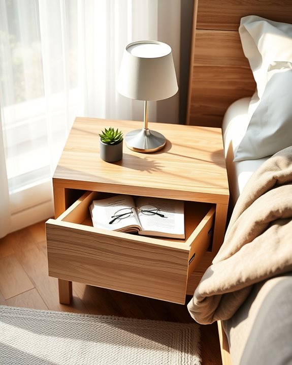 stylish hidden storage nightstands