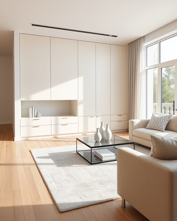 stylish hidden wall storage