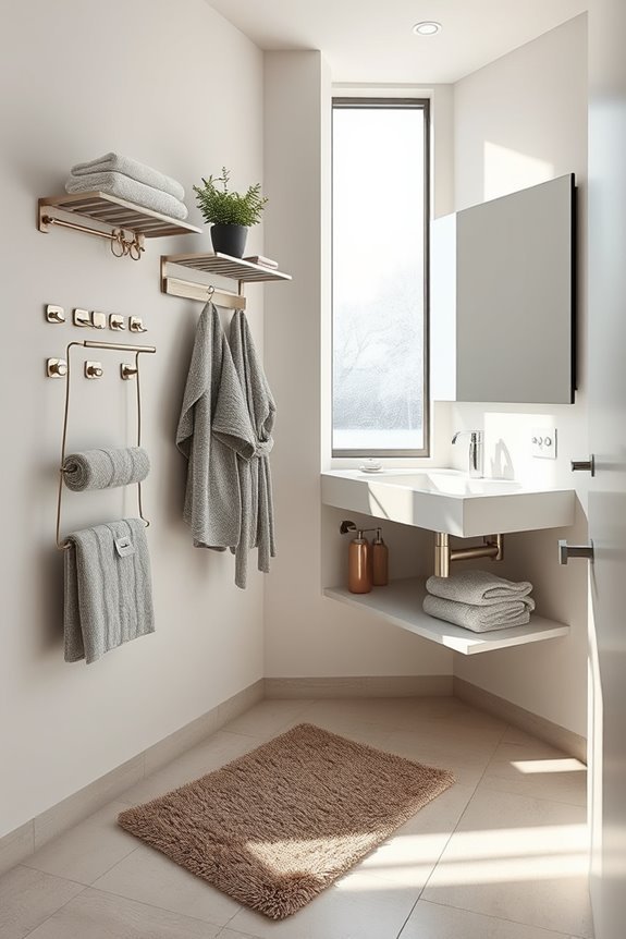 stylish hooks and racks