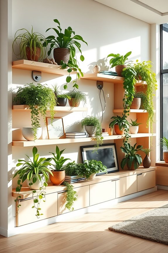 stylish indoor plant integration