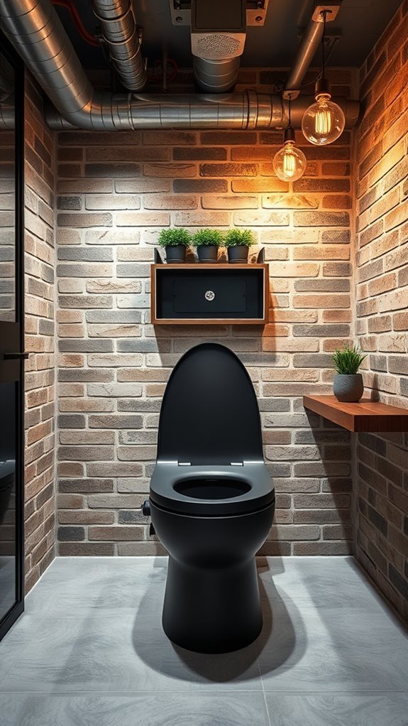 stylish industrial bar toilets