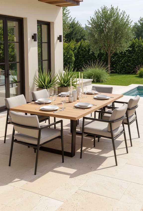 stylish inviting al fresco centerpiece