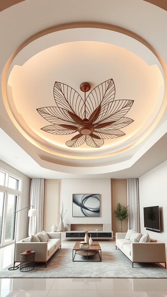 stylish layered ceiling design