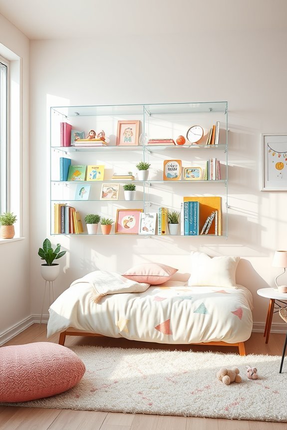 stylish lightweight acrylic shelves
