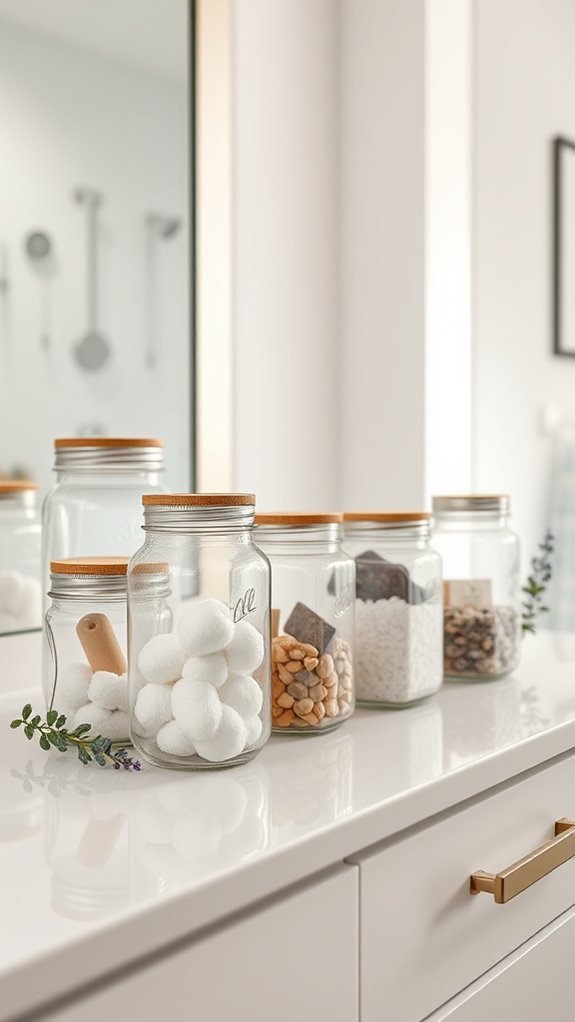 stylish mason jar organization