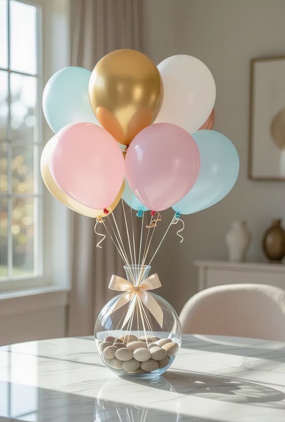 stylish metallic balloon weight anchors
