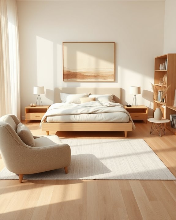 stylish minimalist beige sanctuary