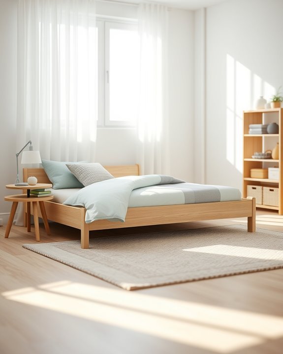 stylish minimalist storage beds