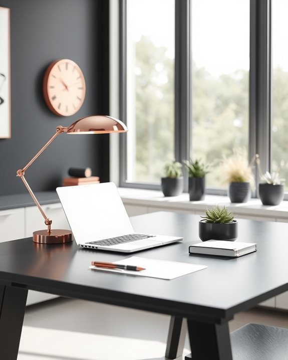 stylish minimalist workspace design