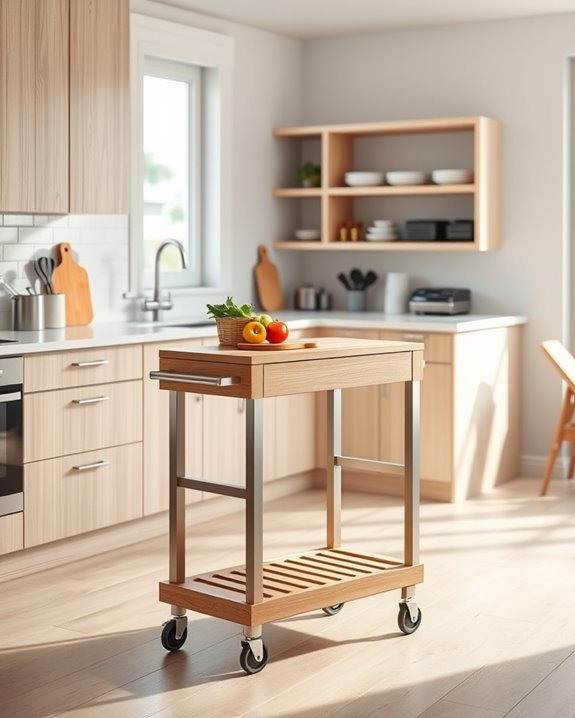 stylish mobile kitchen storage