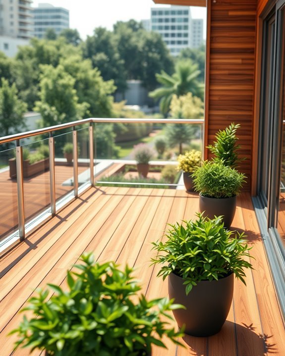 stylish modular wood decking