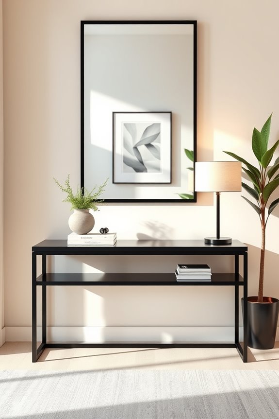 stylish multi purpose entryway console