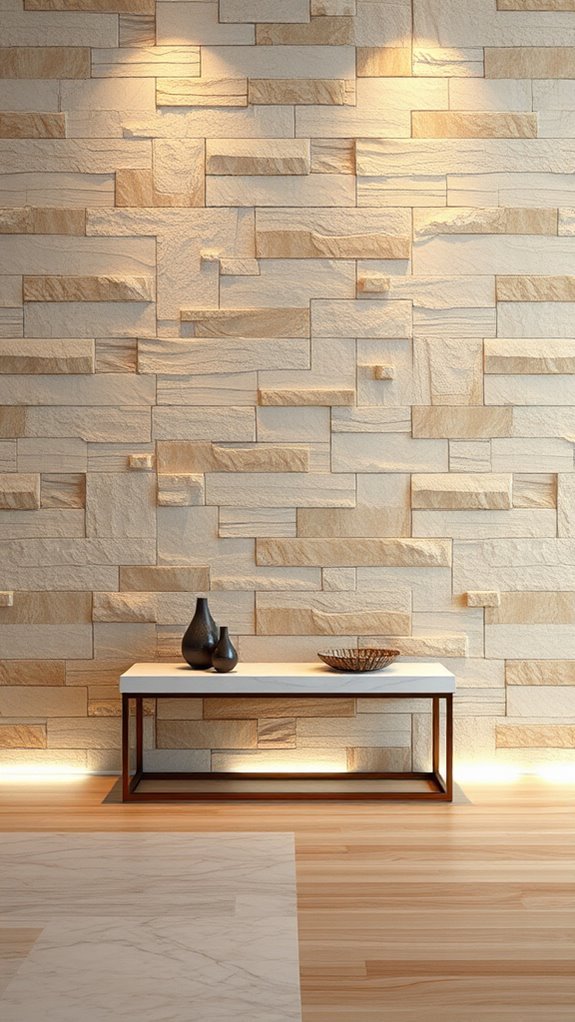 stylish natural stone accent