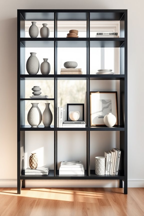 stylish open shelving cabinets