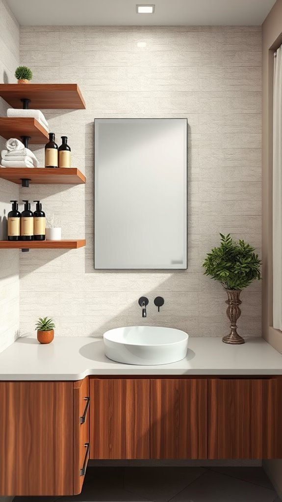 stylish open shelving design