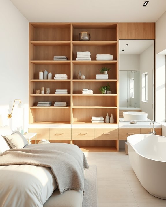 stylish open shelving design