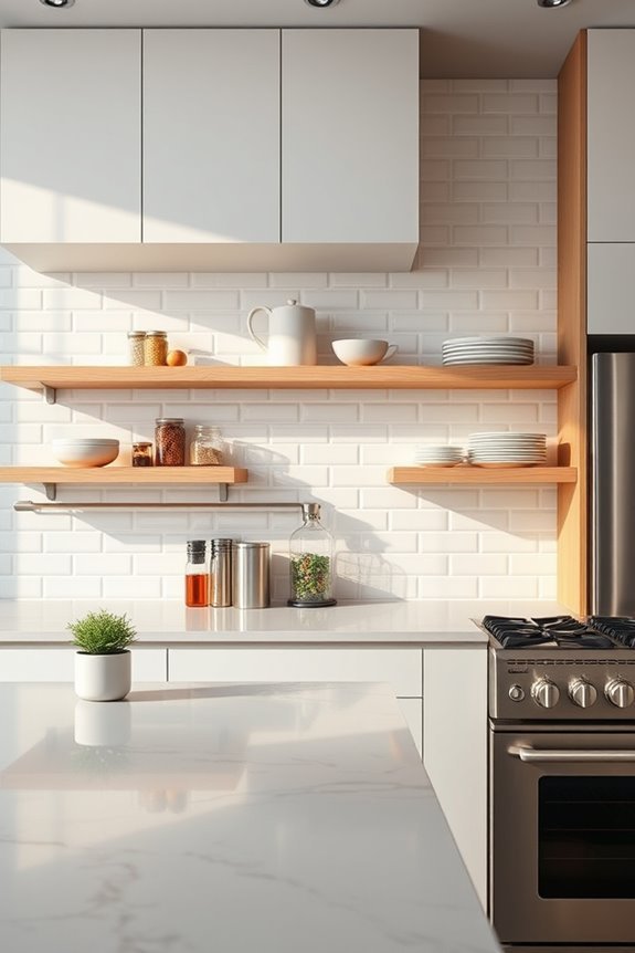 stylish open shelving design
