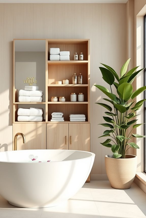 stylish open shelving organization
