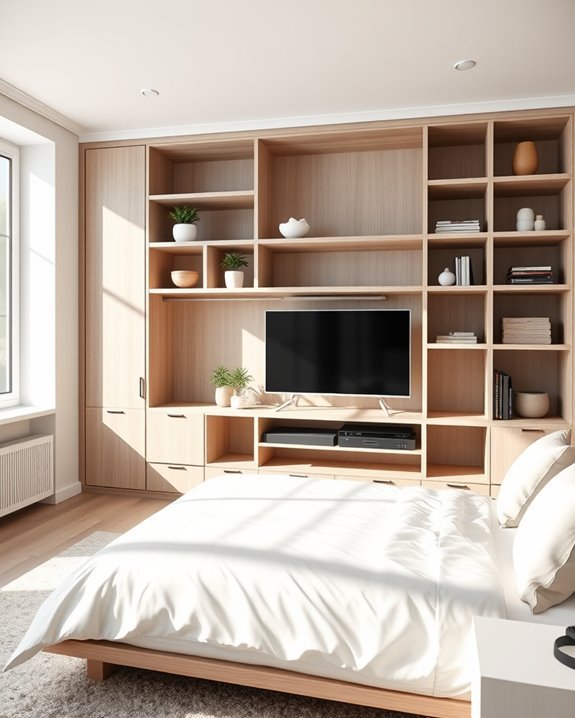 stylish open shelving organization