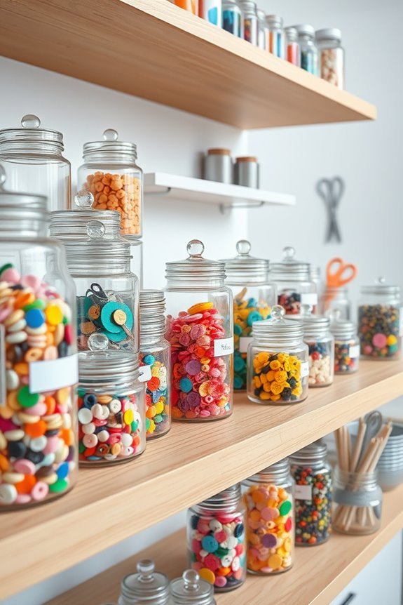 stylish organization with jars