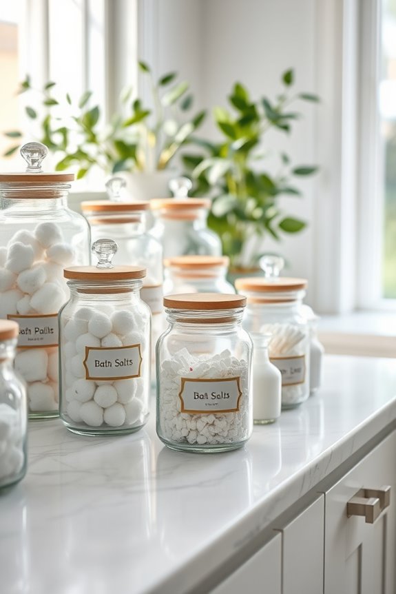 stylish organized glass storage