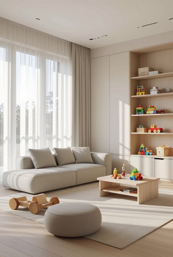stylish organized playful living space