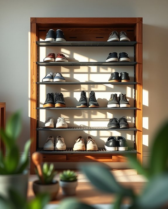 stylish organized shoe storage