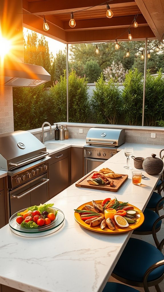 stylish outdoor bar seating