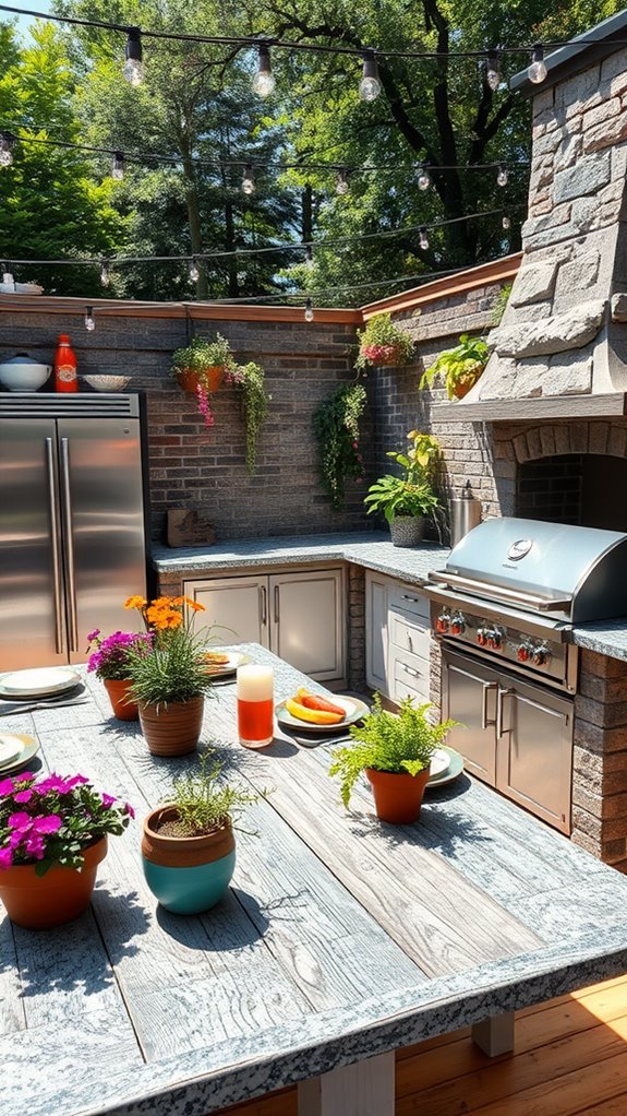 stylish outdoor barbecue setup