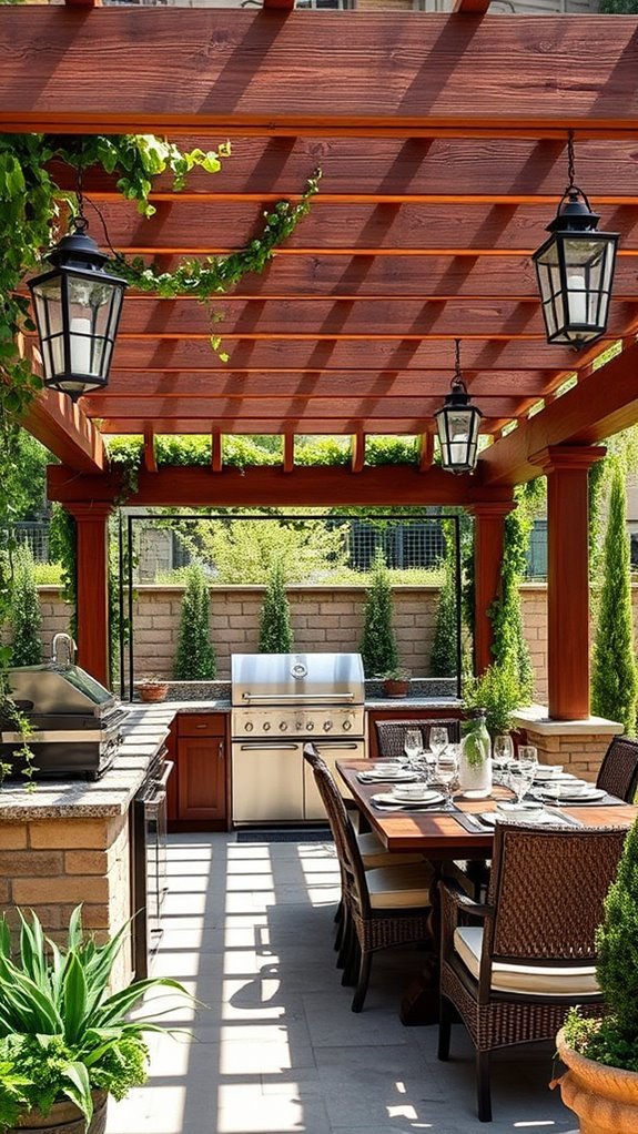stylish outdoor cooking space