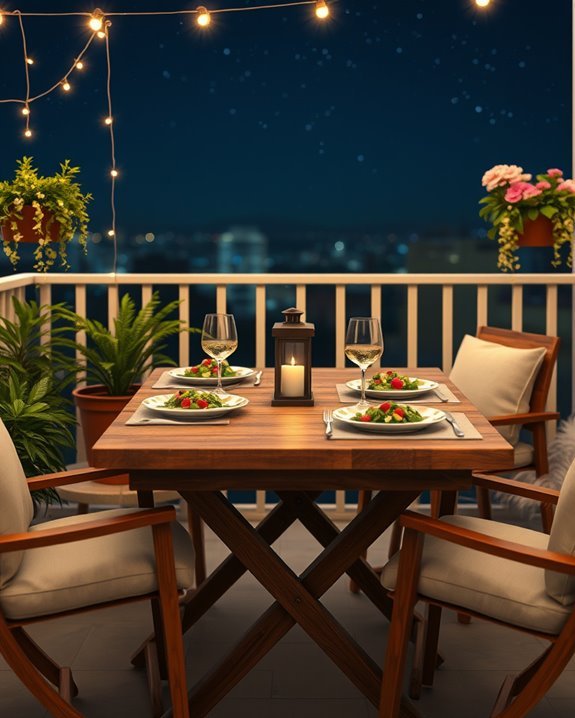 stylish outdoor dining experience