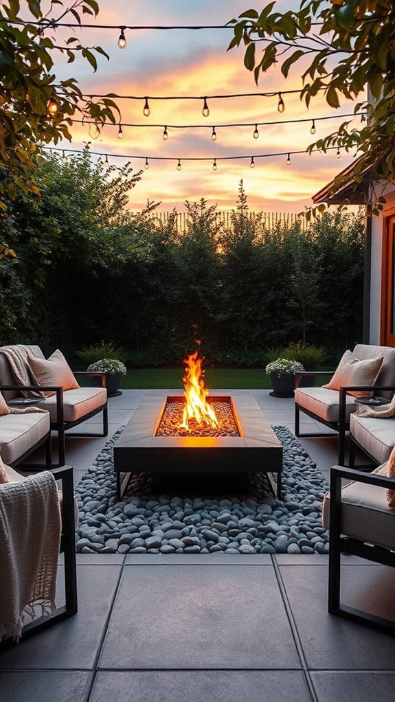 stylish outdoor fire tables
