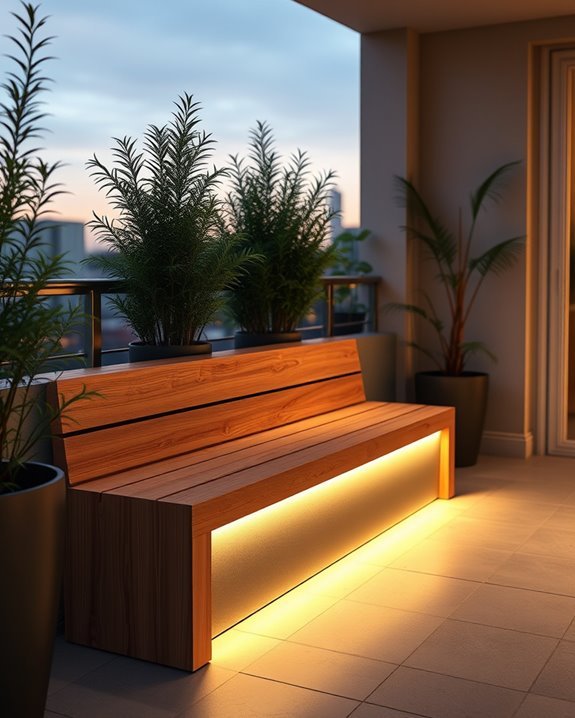 stylish outdoor seating illumination