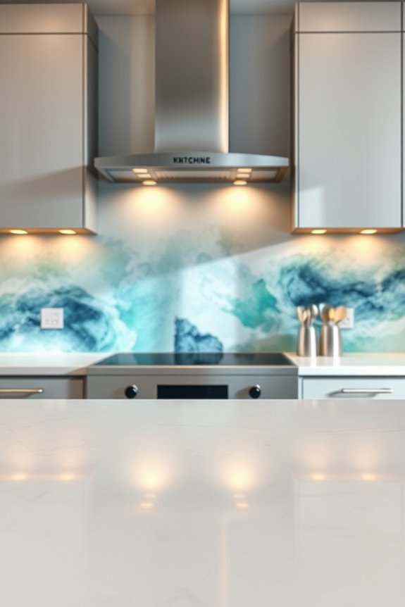 stylish painted glass panels