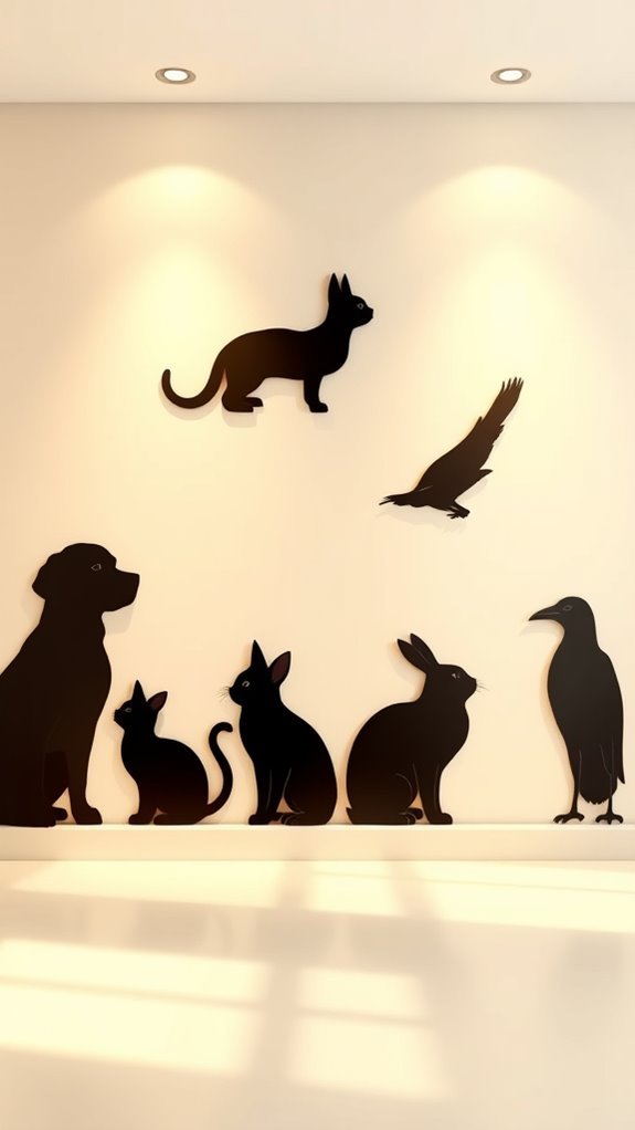 stylish pet silhouette decor