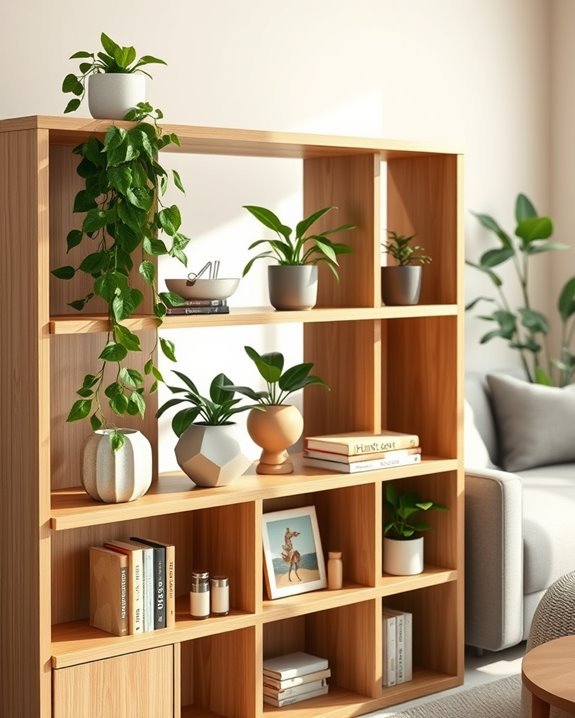 stylish plant and accessory arrangement