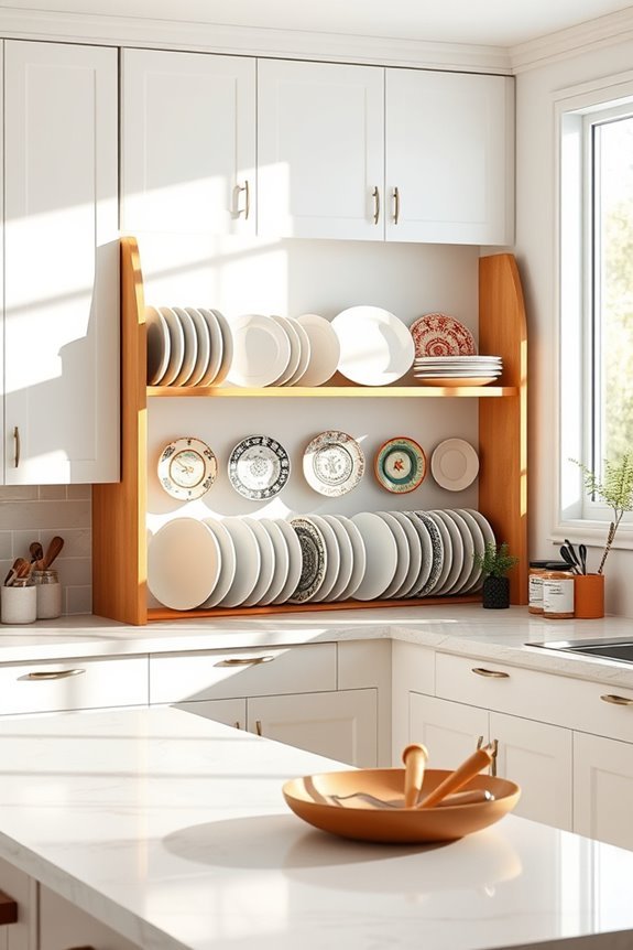 stylish plate storage solutions