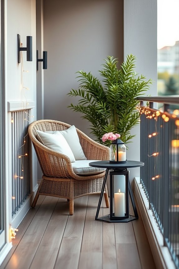stylish rooftop garden lighting