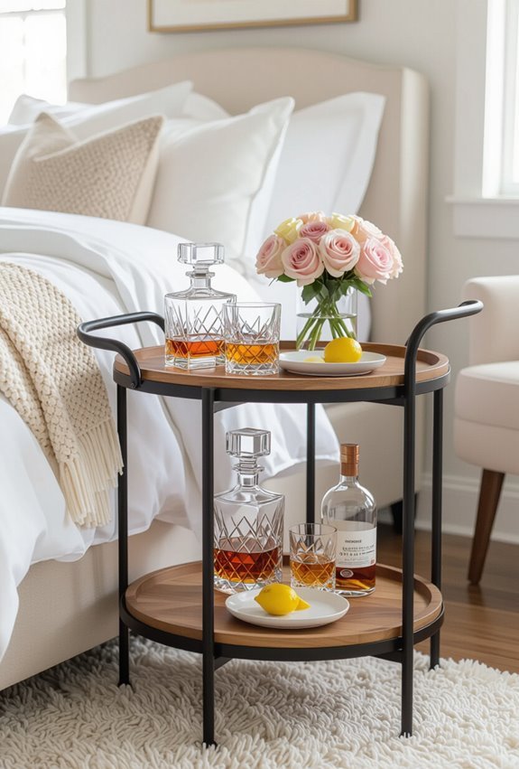 stylish small bar cart