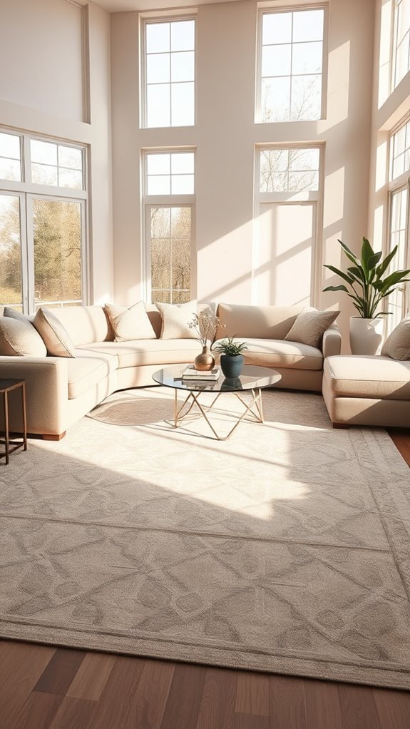 stylish sofa and rug