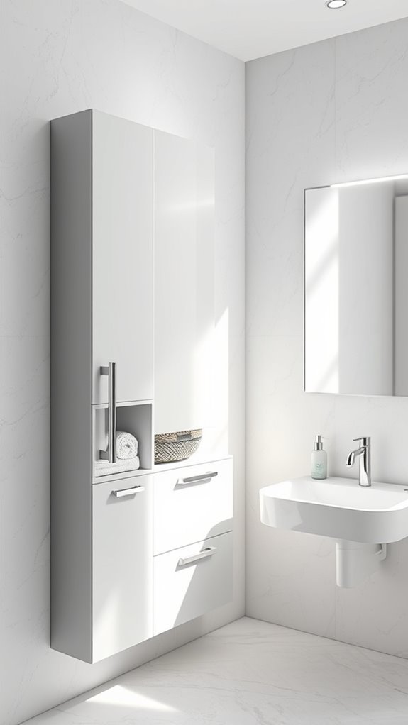 stylish space saving bathroom cabinets