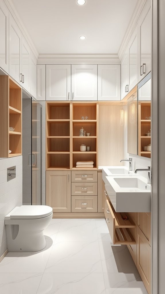 stylish space saving bathroom storage