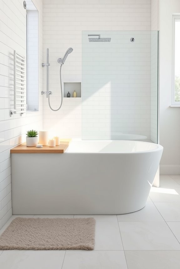 stylish space saving bathtub option